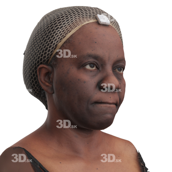 Head Woman Black 3D Phonemes And Emotions