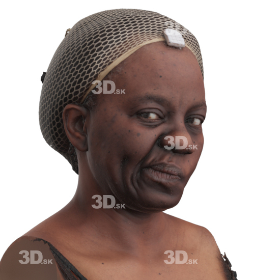 Head Woman Black 3D Phonemes And Emotions