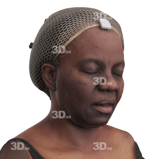 Head Woman Black 3D Phonemes And Emotions