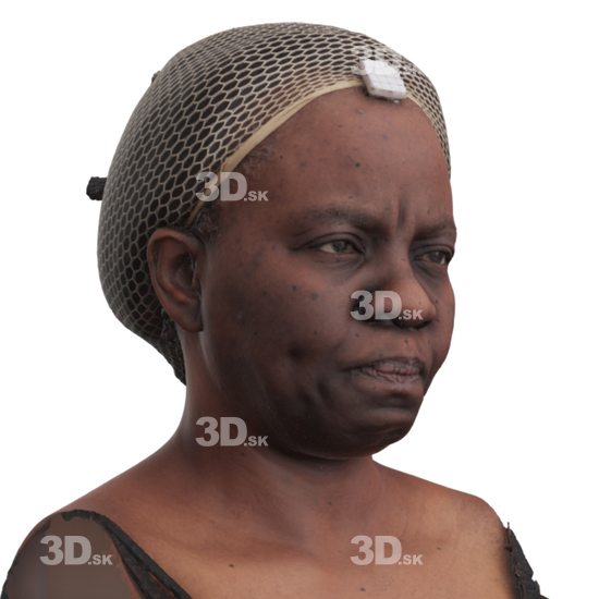 Head Woman Black 3D Phonemes And Emotions