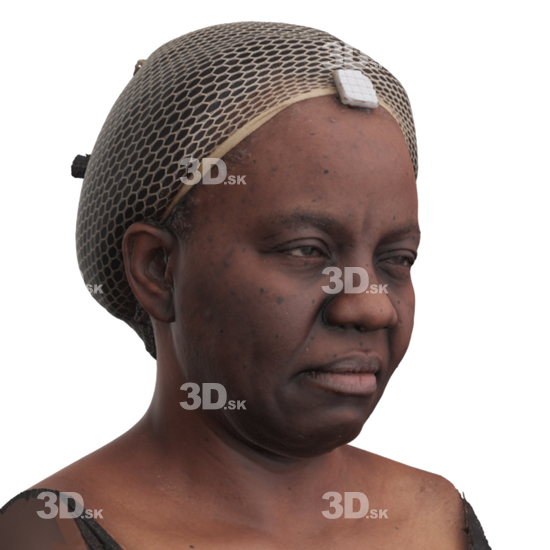 Head Woman Black 3D Phonemes And Emotions