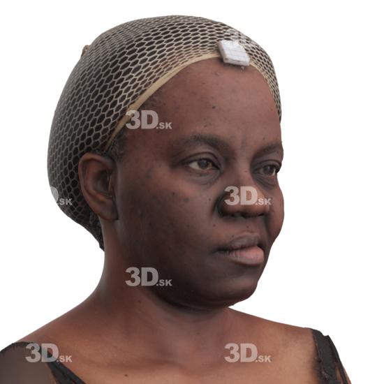 Head Woman Black 3D Phonemes And Emotions