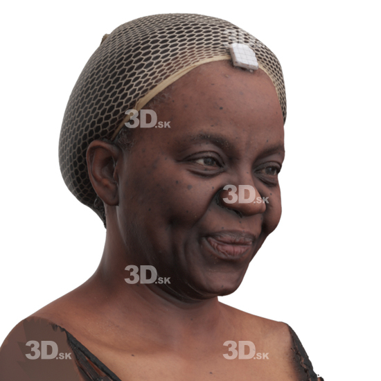 Head Woman Black 3D Phonemes And Emotions