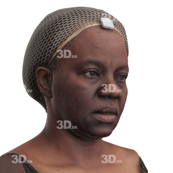 Head Woman Black 3D Phonemes And Emotions