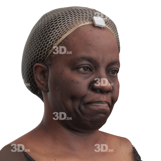 Head Woman Black 3D Phonemes And Emotions