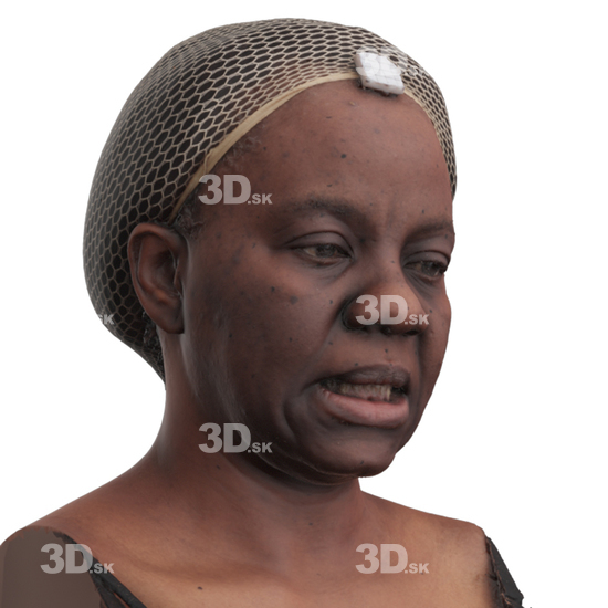 Head Woman Black 3D Phonemes And Emotions