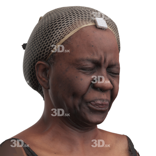 Head Woman Black 3D Phonemes And Emotions