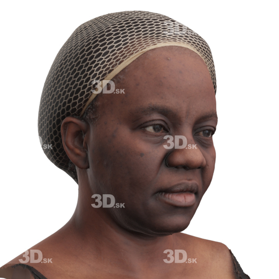 Head Woman Black 3D Phonemes And Emotions