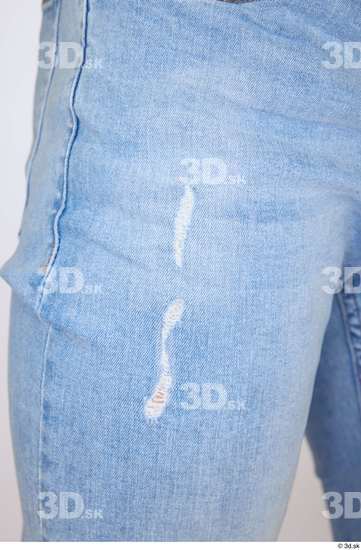 Leg Man White Casual Jeans Muscular Studio photo references