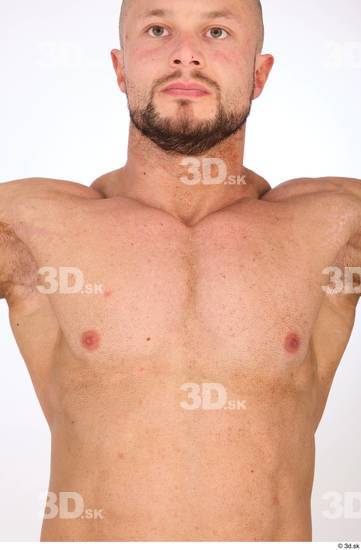 Chest Man White Nude Muscular Studio photo references