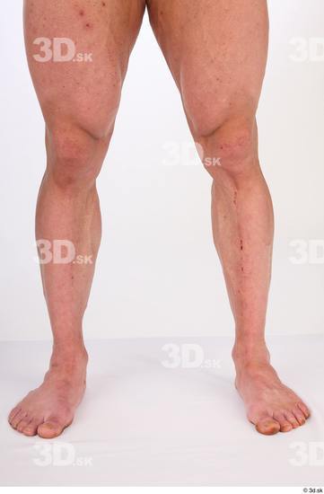 Calf Man White Nude Muscular Studio photo references