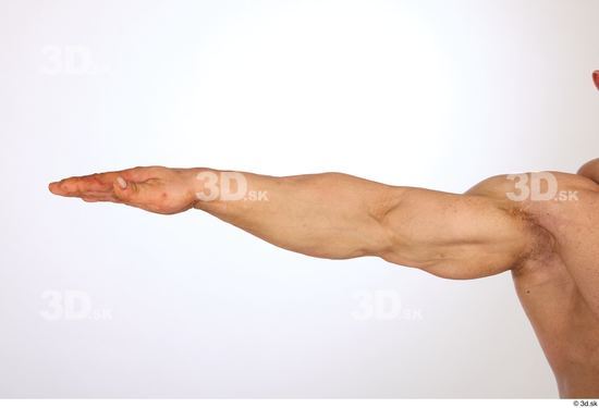 Arm Man White Nude Muscular Studio photo references