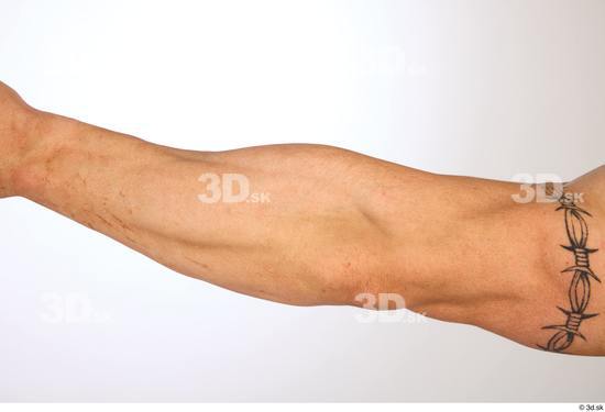 Forearm Man White Nude Muscular Studio photo references