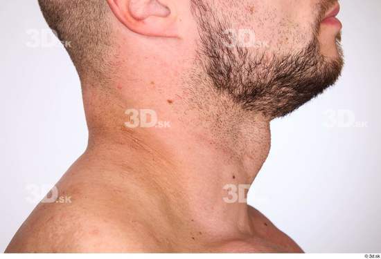 Neck Man White Muscular Studio photo references