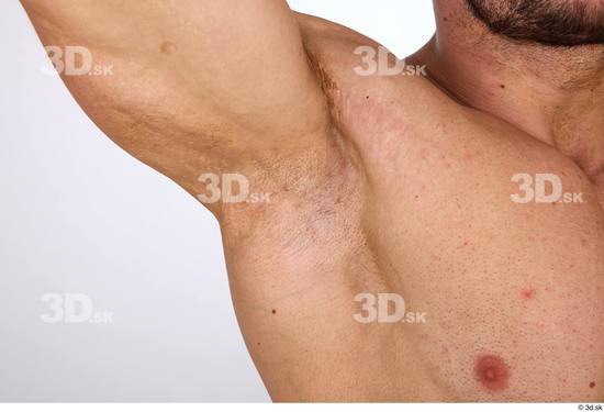 Underarm Man White Muscular Studio photo references