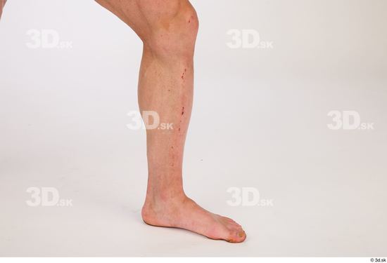 Calf Foot Man White Muscular Studio photo references