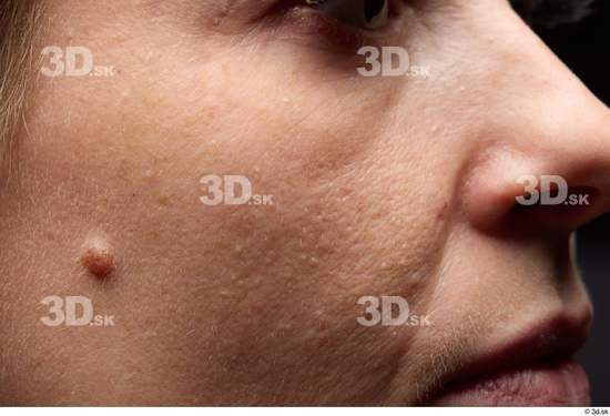 Face Woman White Slim Face Skin Textures