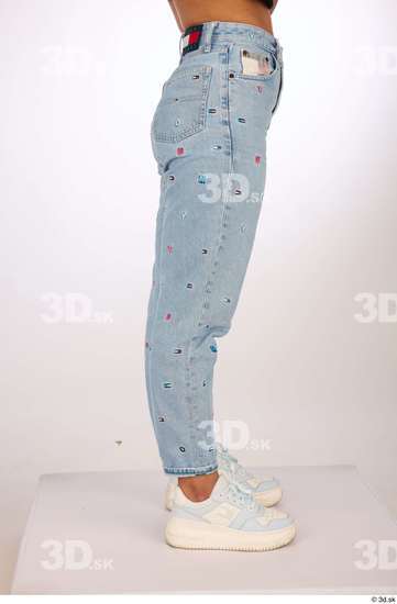 Leg Woman Casual Jeans Slim Studio photo references