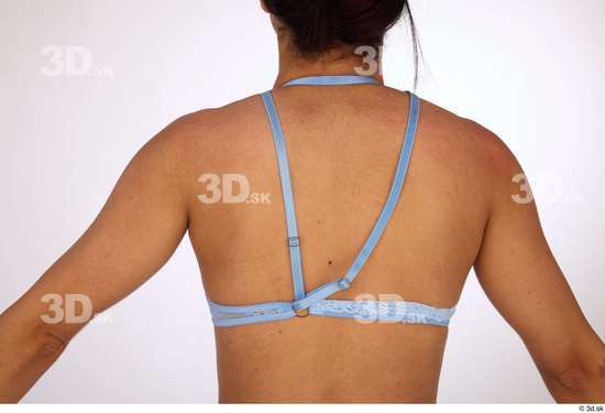 Upper Body Back Woman Bra Slim Studio photo references