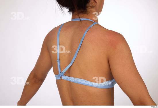 Upper Body Back Woman Bra Slim Studio photo references