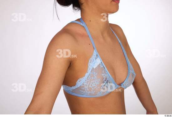 Chest Upper Body Woman Bra Slim Studio photo references