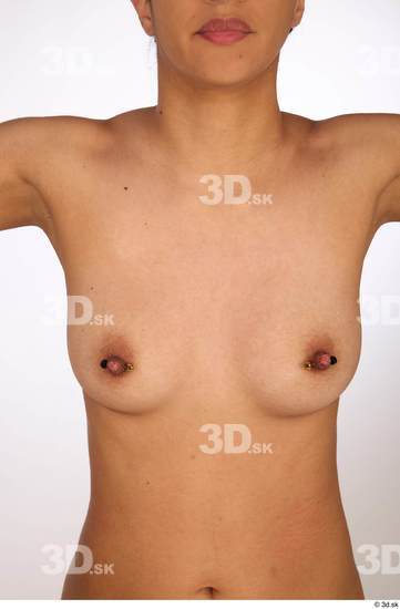 Chest Breast Woman Nude Slim Studio photo references