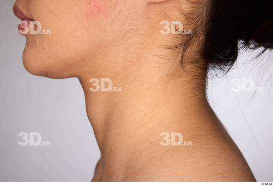 Neck Woman Nude Slim Studio photo references