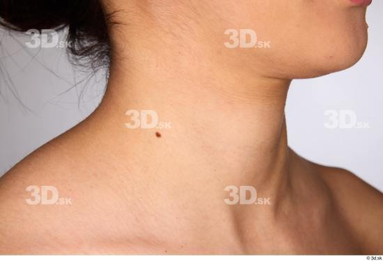 Neck Woman Nude Slim Studio photo references