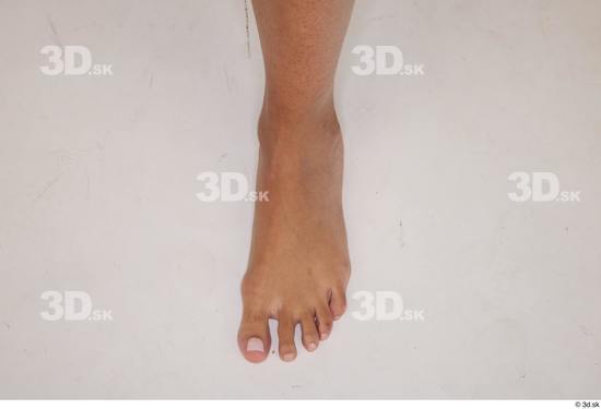 Foot Woman Nude Slim Studio photo references