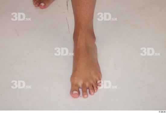 Foot Woman Nude Slim Studio photo references