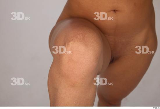 Knee Woman Nude Slim Studio photo references