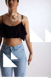 Jimena  1 arm black ruffled crop top casual dressed&hellip;