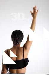 Jimena  1 arm back view black ruffled crop top&hellip;