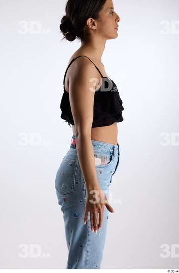 Arm Woman Casual Slim Top Studio photo references