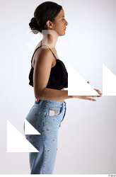 Jimena  1 arm black ruffled crop top casual dressed&hellip;