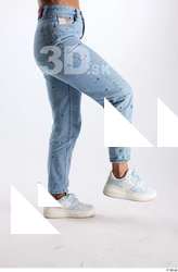 Jimena  1 blue embellished jeans casual dressed flexing lace-up&hellip;