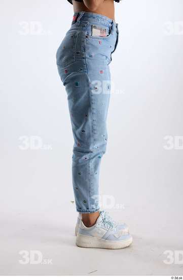 Leg Woman Casual Jeans Slim Studio photo references