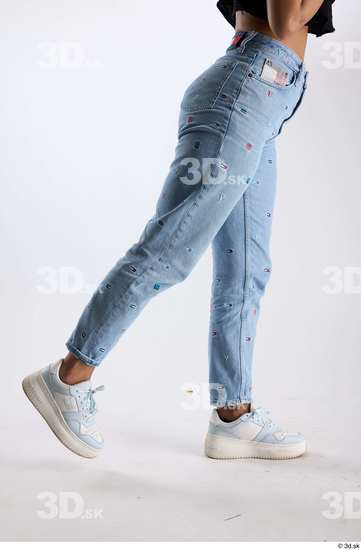 Leg Woman Casual Jeans Slim Studio photo references