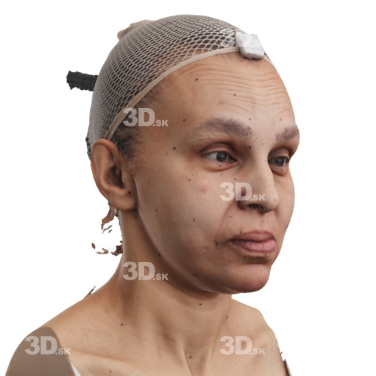 Head Woman Black 3D Phonemes And Emotions