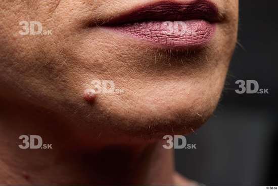 Face Woman White Slim Face Skin Textures