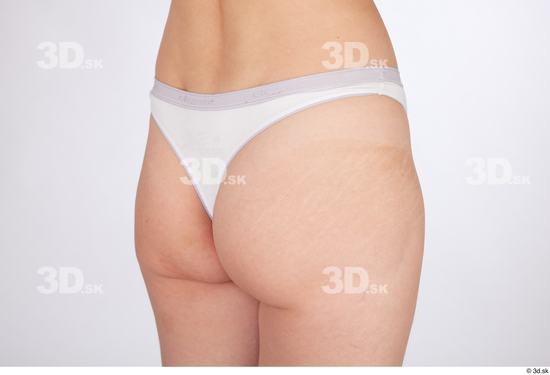 Hips Woman White Underwear Slim Studio photo references