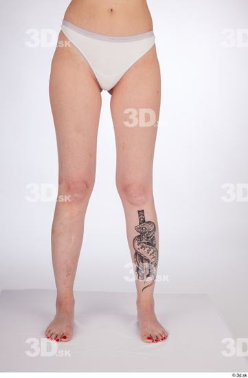 Leg Woman White Underwear Slim Studio photo references