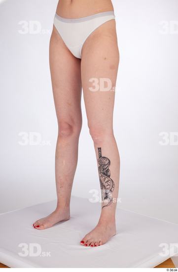 Leg Woman White Underwear Slim Studio photo references