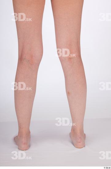 Calf Woman White Nude Slim Studio photo references