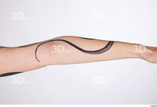 Forearm Woman White Slim Studio photo references