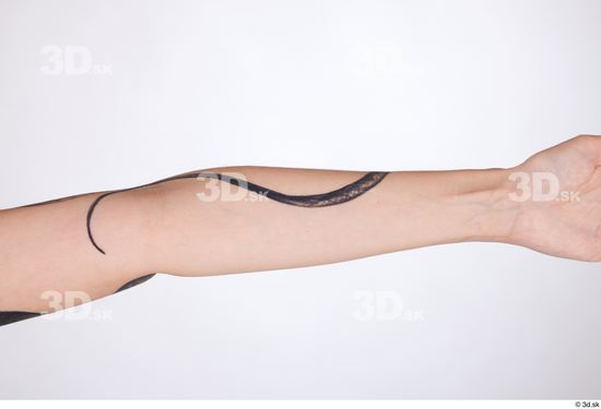 Forearm Woman White Slim Studio photo references