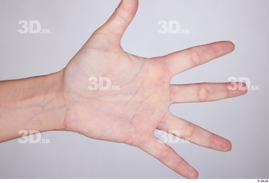 Hand Woman White Slim Palm Studio photo references