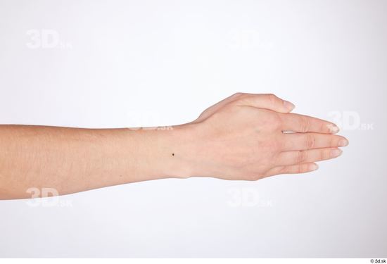 Hand Woman White Slim Studio photo references