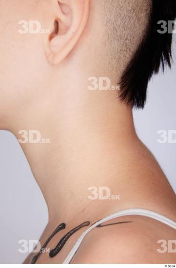 Neck Woman White Nude Slim Studio photo references