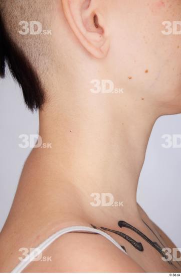 Neck Woman White Nude Slim Studio photo references